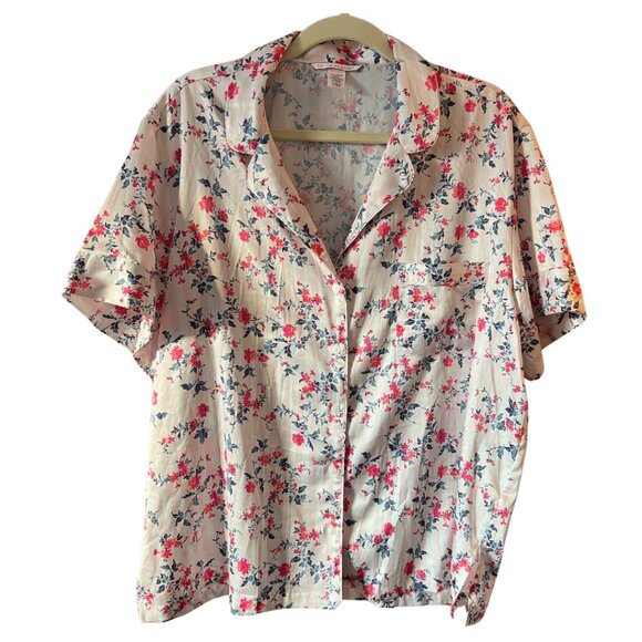 Victoria's Secret Floral Striped Satin Pajama Set XL - Picture 2 of 5